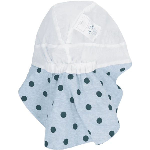 Sterntaler Peaked Cap Met Nekbeschermer Stippen Hemelsblauw - Afbeelding 5