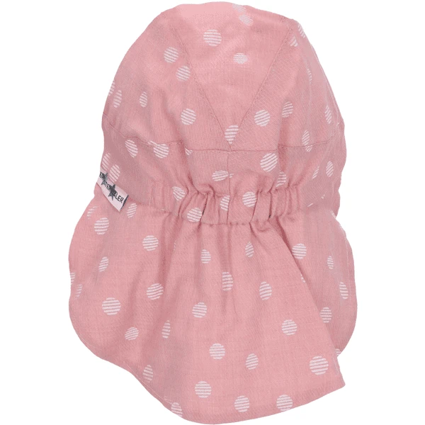 Sterntaler Peaked Cap Met Nekbeschermer Stippen Lichtroze - Afbeelding 4