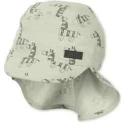 Sterntaler Peaked Cap Met Nekbeschermer Zebra Medium Groen