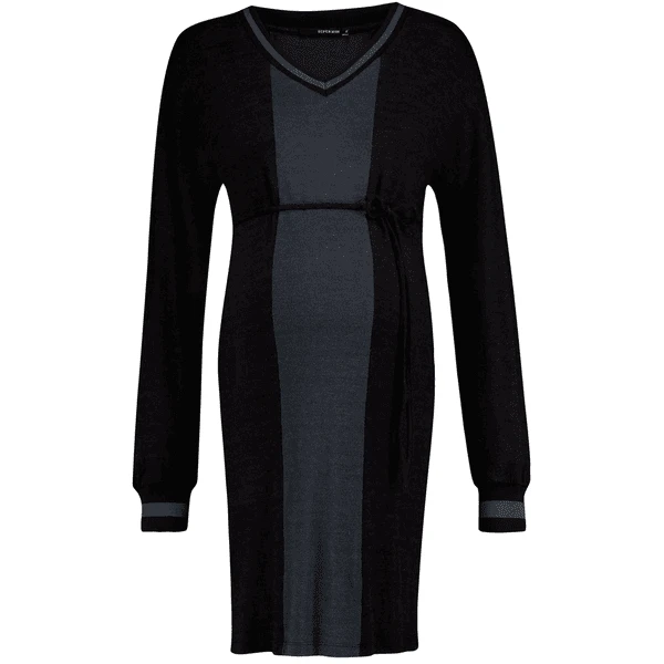 SUPERMOM Zwangerschapsjurk Zwart