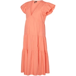 VERO MODA Zwangerschapsjurk VMMJARLOTTE Georgia Peach