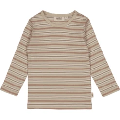 Wheat Shirt Met Lange Mouwen Dusty Stripe